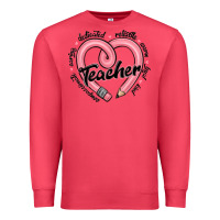 Cardinal valentine's day pencil heart teacher quotes Premium Sweatshirt - MaliasSmallBusiness