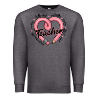 Charcoal Heather valentine's day pencil heart teacher quotes Premium Sweatshirt - MaliasSmallBusiness