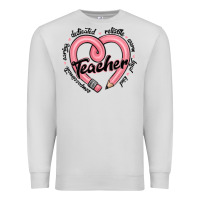 Dove Grey valentine's day pencil heart teacher quotes Premium Sweatshirt - MaliasSmallBusiness