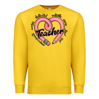 Lemon valentine's day pencil heart teacher quotes Premium Sweatshirt - MaliasSmallBusiness