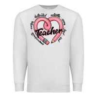 Oatmeal Heather valentine's day pencil heart teacher quotes Premium Sweatshirt - MaliasSmallBusiness