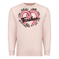 Pale Pink valentine's day pencil heart teacher quotes Premium Sweatshirt - MaliasSmallBusiness