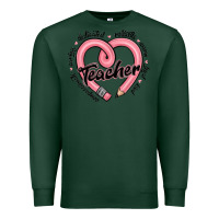 Sports Green valentine's day pencil heart teacher quotes Premium Sweatshirt - MaliasSmallBusiness