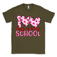 Army Green 100 days of loving school Classic Tee - Artiststas