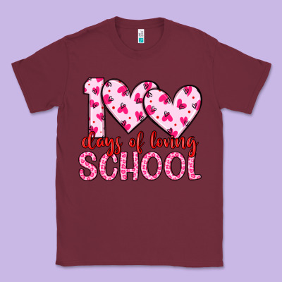 100 Days Of Loving School Classic Tee Designed By Artiststas