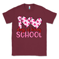Burgundy 100 days of loving school Classic Tee - Artiststas