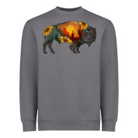 Storm sunflower bison Heavyweight Sweatshirt - RanaPortraitStore