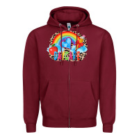 Burgundy back to school daycare 3200x2400 Zipper Hoodie - AdoDesignShop
