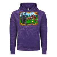 Cloud Purple western barnyard black angus cattle longhorn rooster and chicks Vintage Hoodie - RanaPortraitStore