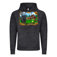 Vintage Black western barnyard black angus cattle longhorn rooster and chicks Vintage Hoodie - RanaPortraitStore