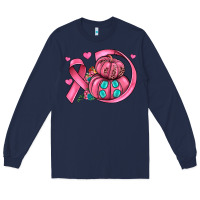 Navy cancer ribbon pumpkins Long Sleeve Tee - JahusDesignShop