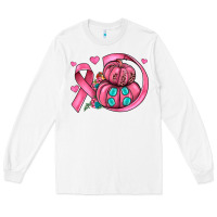 White cancer ribbon pumpkins Long Sleeve Tee - JahusDesignShop