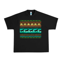 Black turquoise horse and bullskull aztec  pattern Urban Heavy Tee - BarkalooDesign