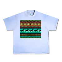 Grape Ice turquoise horse and bullskull aztec  pattern Urban Heavy Tee - BarkalooDesign