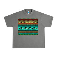 Tornado turquoise horse and bullskull aztec  pattern Urban Heavy Tee - BarkalooDesign