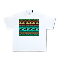 White turquoise horse and bullskull aztec  pattern Urban Heavy Tee - BarkalooDesign