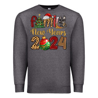 Charcoal Heather family new years 2024 Premium Sweatshirt - MaliasSmallBusiness