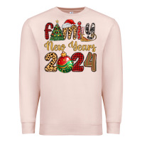 Pale Pink family new years 2024 Premium Sweatshirt - MaliasSmallBusiness