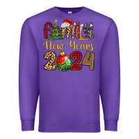 Purple family new years 2024 Premium Sweatshirt - MaliasSmallBusiness