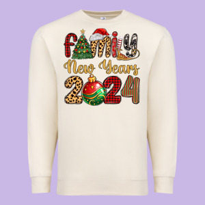 Family New Years 2024 Premium Sweatshirt Designed By Maliassmallbusiness