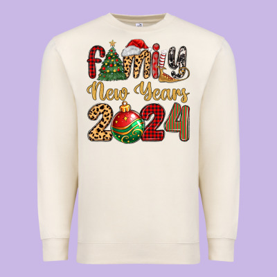 Family New Years 2024 Premium Sweatshirt Designed By Maliassmallbusiness