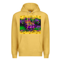 Antique Gold mardi gras lips Premium Hoodie - LillyAllenDesigns