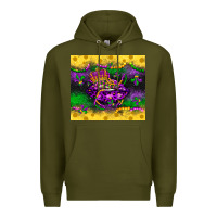 Army Green mardi gras lips Premium Hoodie - LillyAllenDesigns