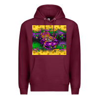 Burgundy mardi gras lips Premium Hoodie - LillyAllenDesigns