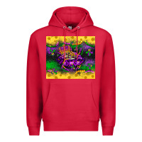 Cardinal mardi gras lips Premium Hoodie - LillyAllenDesigns