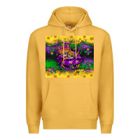 Mustard mardi gras lips Premium Hoodie - LillyAllenDesigns