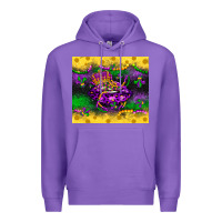 Purple mardi gras lips Premium Hoodie - LillyAllenDesigns