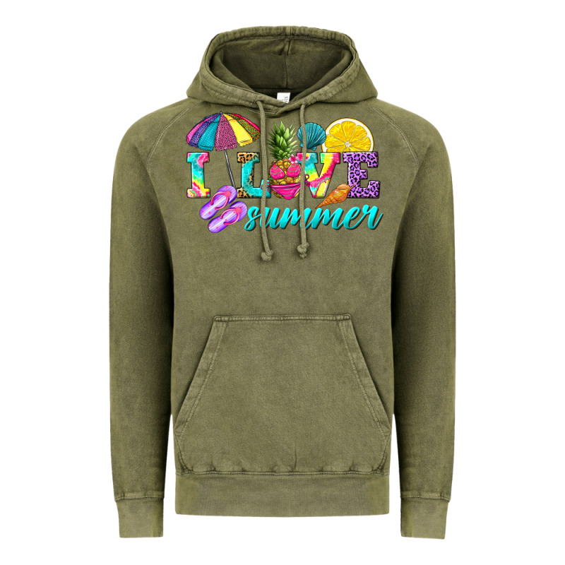 I Love Summer Vintage Hoodie by texasbilliewilder | Teevron