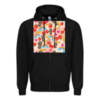 Black back to school seamless pattern 1 (3600x3600) Zipper Hoodie - AdoDesignShop