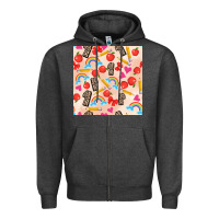 Charcoal Heather back to school seamless pattern 1 (3600x3600) Zipper Hoodie - AdoDesignShop