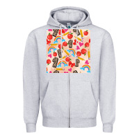 Heather Grey back to school seamless pattern 1 (3600x3600) Zipper Hoodie - AdoDesignShop