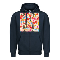 Navy back to school seamless pattern 1 (3600x3600) Zipper Hoodie - AdoDesignShop