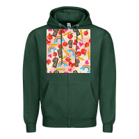 Sports Green back to school seamless pattern 1 (3600x3600) Zipper Hoodie - AdoDesignShop