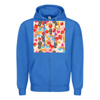 True Royal back to school seamless pattern 1 (3600x3600) Zipper Hoodie - AdoDesignShop