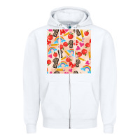 White back to school seamless pattern 1 (3600x3600) Zipper Hoodie - AdoDesignShop