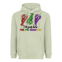 Matcha i'm just here for the crawfish Heavyweight Hoodie - MaliasSmallBusiness