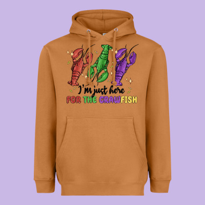 I'm Just Here For The Crawfish Heavyweight Hoodie Designed By Maliassmallbusiness