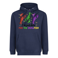 Navy i'm just here for the crawfish Heavyweight Hoodie - MaliasSmallBusiness