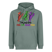 Sage i'm just here for the crawfish Heavyweight Hoodie - MaliasSmallBusiness