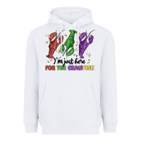 White i'm just here for the crawfish Heavyweight Hoodie - MaliasSmallBusiness