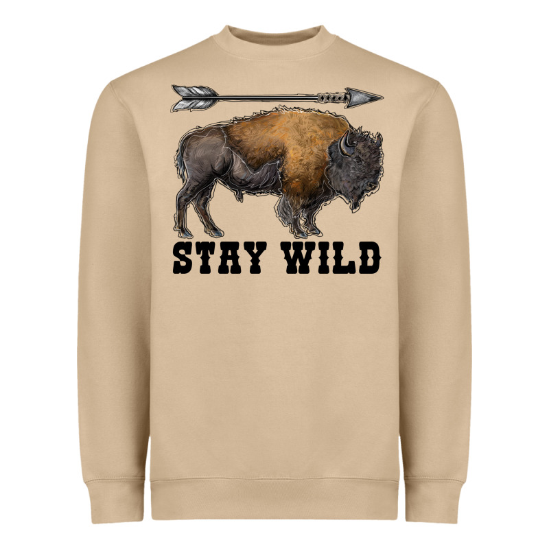 Stay Wild Bison Heavyweight Sweatshirt by RanaPortraitStore | Teevron