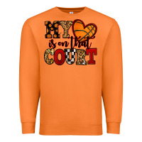 Carrot my heart is on that court basketball red and black Premium Sweatshirt - NancyCooperArtShop