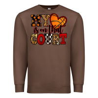 Chestnut my heart is on that court basketball red and black Premium Sweatshirt - NancyCooperArtShop