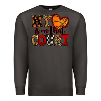 Smoke my heart is on that court basketball red and black Premium Sweatshirt - NancyCooperArtShop
