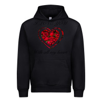 Black I love you with all my heart Urban Hoodie - Bettercallsaul