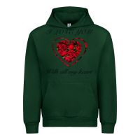Forest Green I love you with all my heart Urban Hoodie - Bettercallsaul